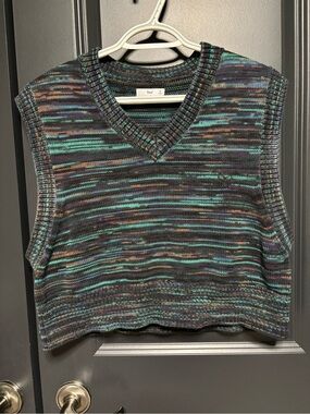 Tna Multicolor V-Neck Knit Tank Top